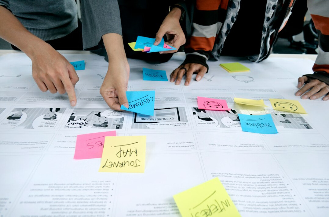 team brainstorming session