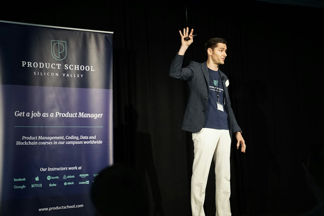 business leader presenting